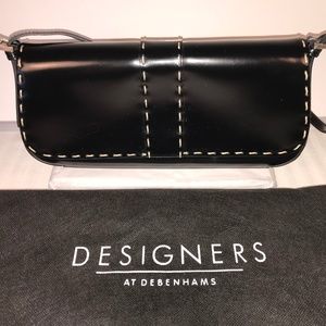 Authentic Jasper Conran polished leather handbag